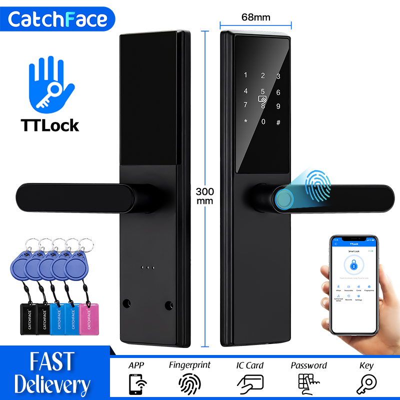 Smart Garden Gate Lock - Cerradura de puerta con huella dactilar