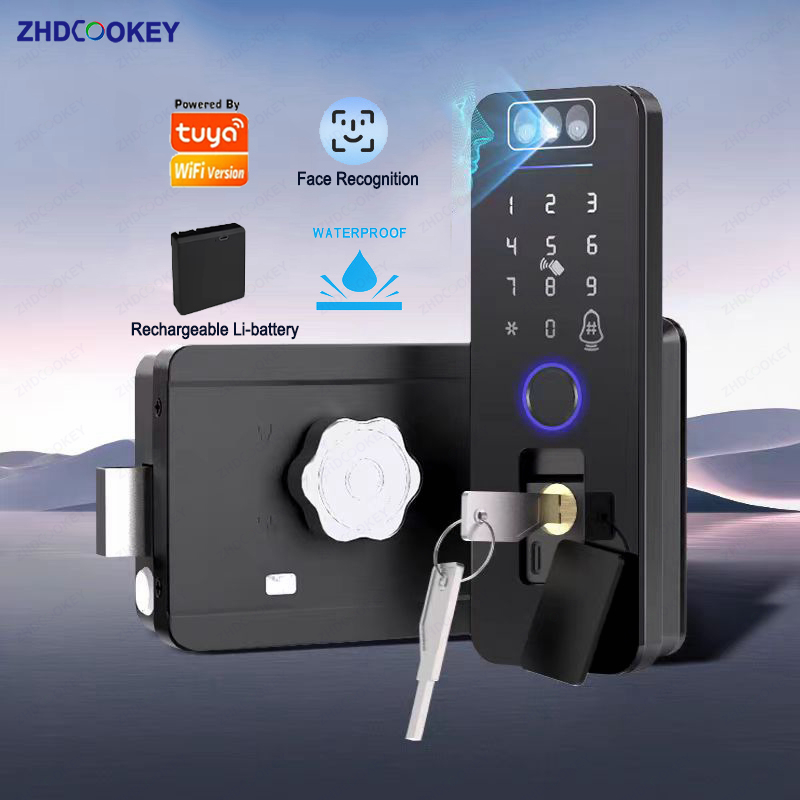 Smart Garden Gate Lock - Cerradura Inteligente Recargable con Reconocimiento Facial