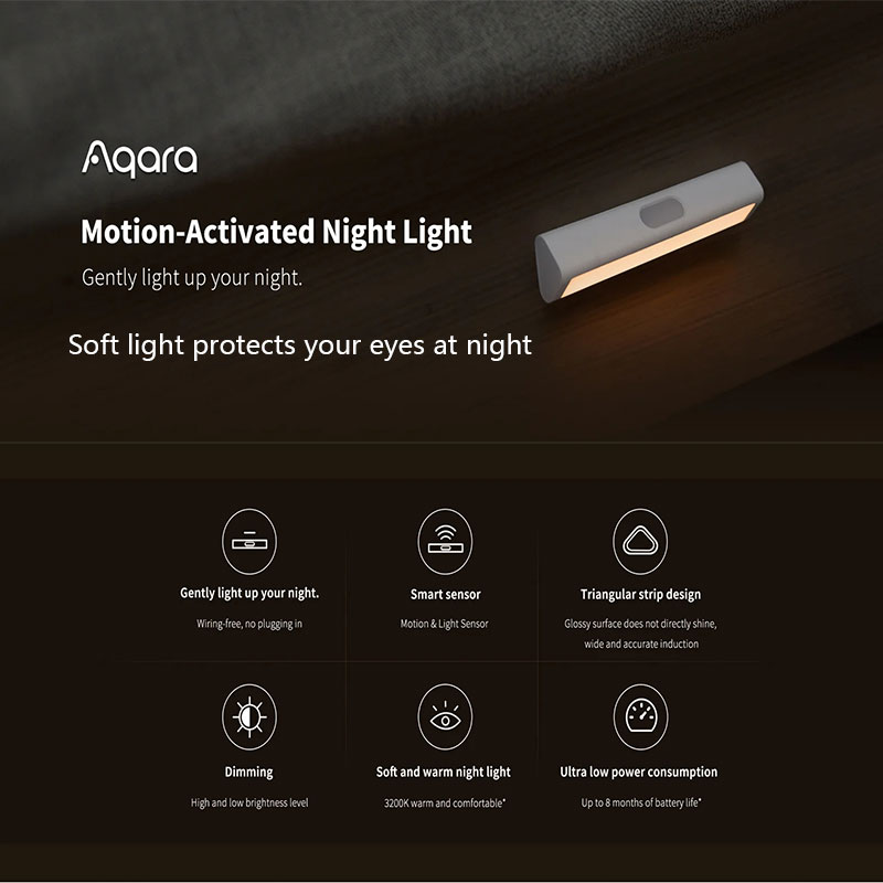 Luz nocturna de inducción LED  - Smart Garden Xiaomi reseña y precio