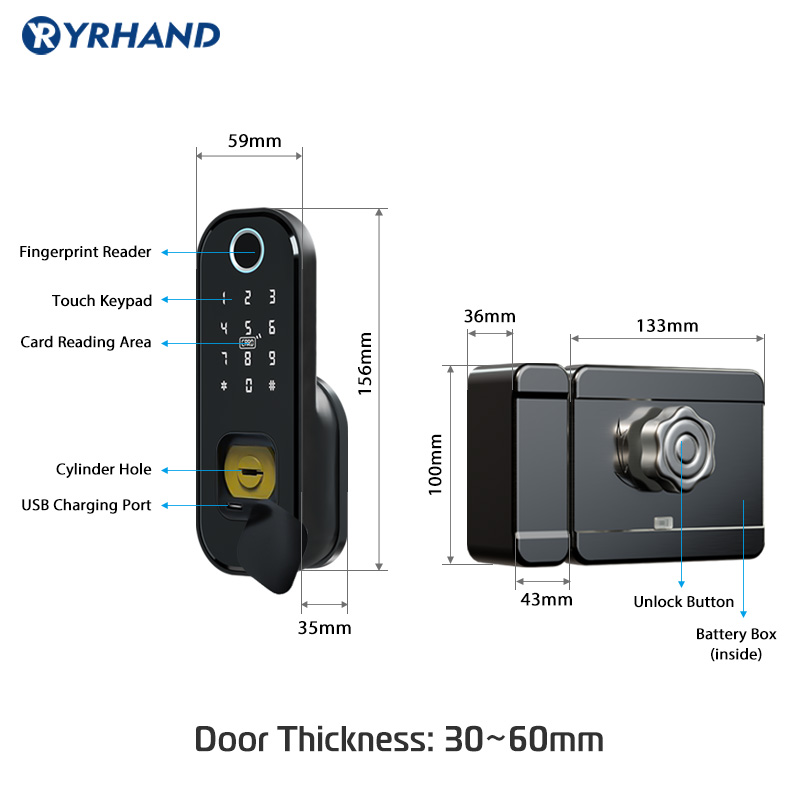 Tuya-cerradura de puerta con h - Smart Garden Gate Lock reseña y precio