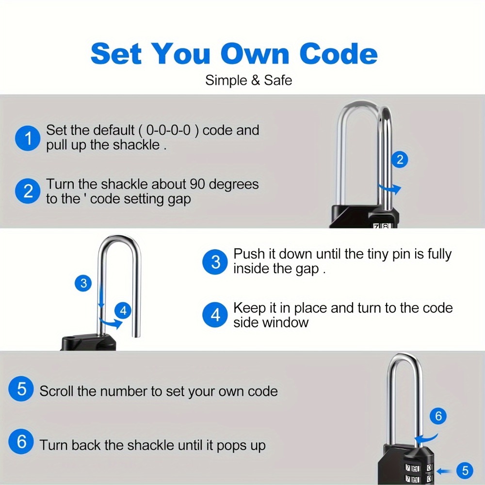 Candado de Combinación de 4 Dí - Smart Garden Gate Lock reseña y precio