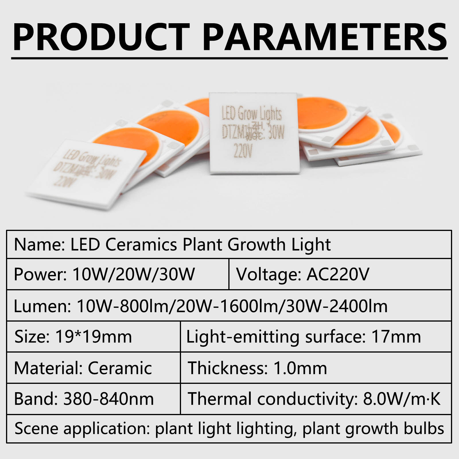 5 uds Base de cerámica LED COB - Plant Grow Light Full Spectrum reseña y precio