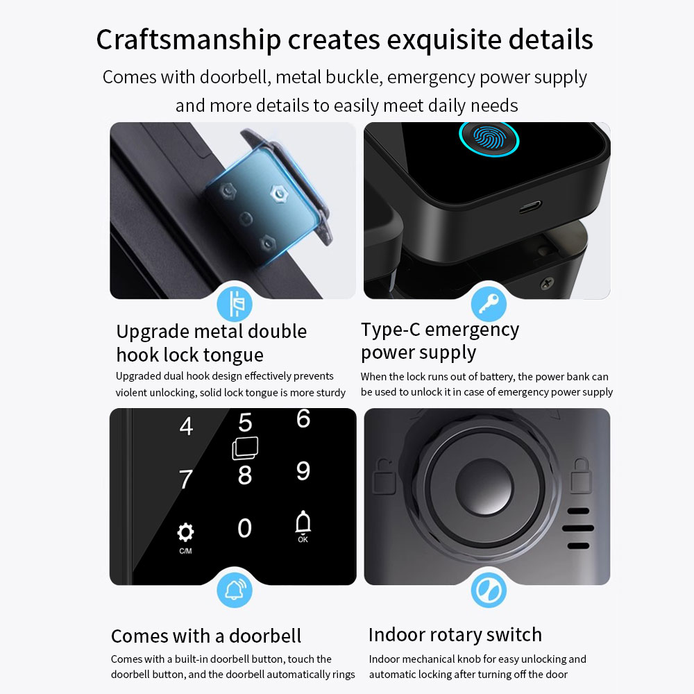 Cerradura de puerta de vidrio  - Smart Garden Gate Lock reseña y precio