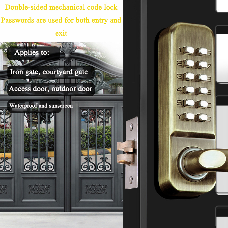 Cerradura mecánica sin llave c - Smart Garden Gate Lock reseña y precio