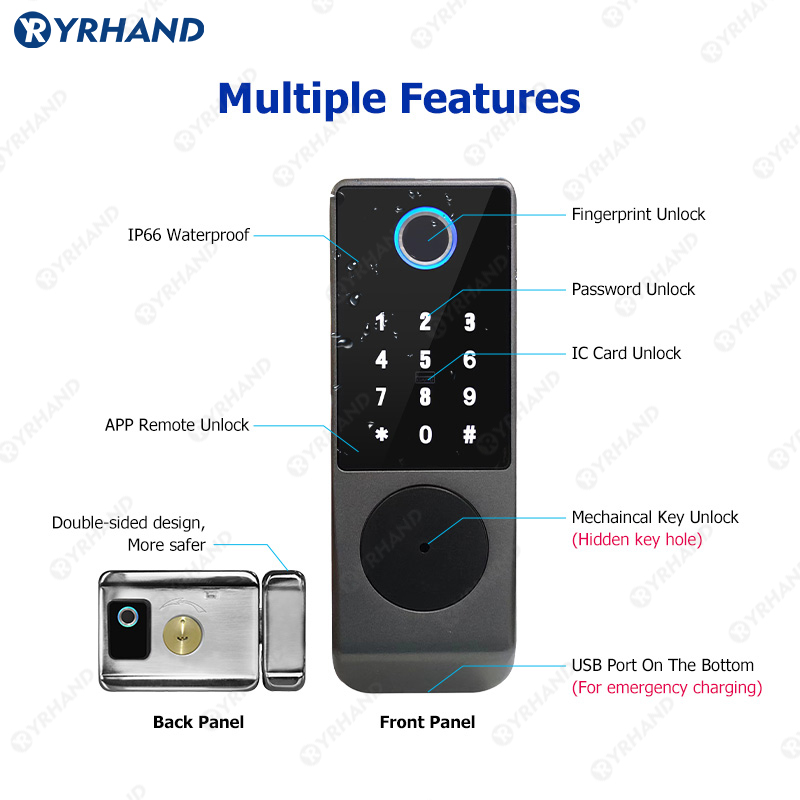 Tuya-cerradura inteligente con - Smart Garden Gate Lock reseña y precio